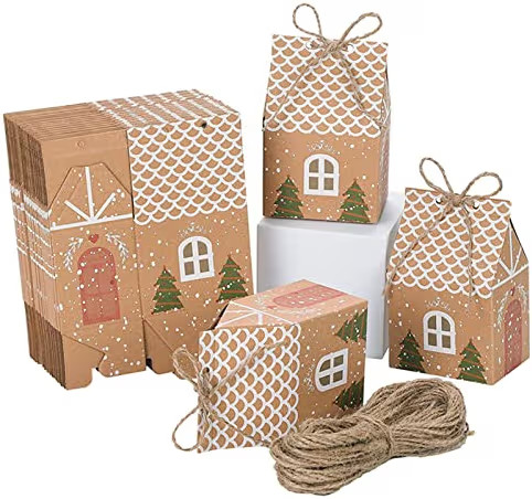 Amazon.com: 24 PCS Christmas Treat Boxes - Small Candy and Cookie Favor Boxes for Xmas, Holiday P... | Amazon (US)