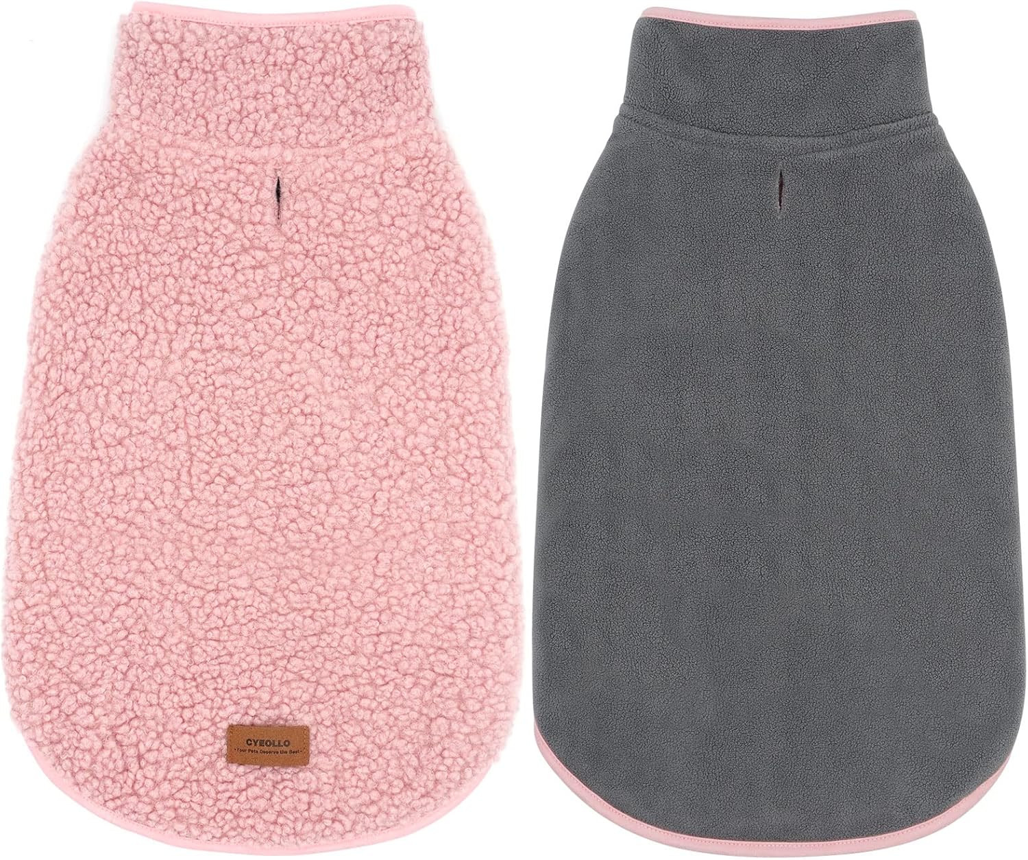 cyeollo Warm Dog Sweater Coat Jacket Thickened Thermal Sherpa Sweaters Reversible Fleece Vest Pet... | Amazon (US)