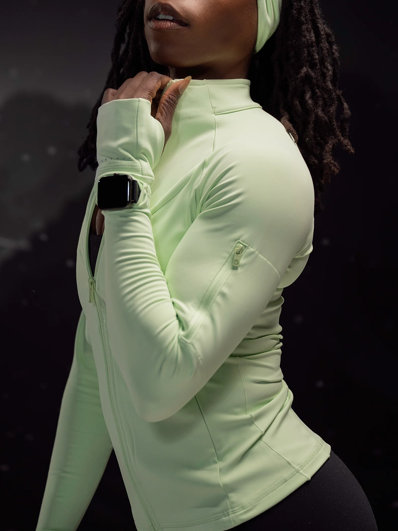 Colorado Fleece Zip Jacket - Honeydew | Buffbunny Collection