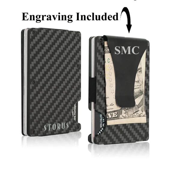 Storus® Smart Wallet® | Carbon Fiber RFID Blocking Card Holder Money Clip | Slim Minimalist Poc... | Etsy (US)