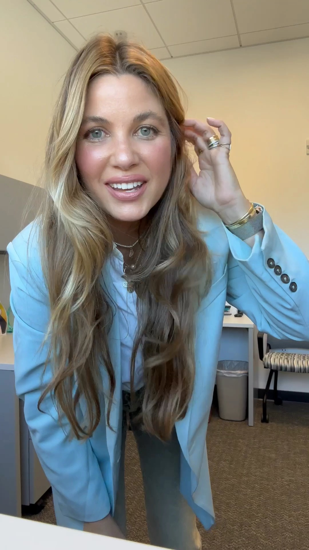 OOTD on campus 
Blazer; medium 
Shirt: medium
Jeans: 27
Sandals: TTS
Lip liner Chloe
Lip cream shine Calanthe Orchid 
🤍👓💋

#LTKVideo #LTKbeauty #LTKstyletip