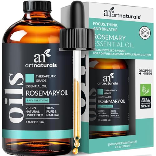 Artnaturals Rosemary Essential Oil (4.0 Fl Oz / 118ml) - 100% Pure Rose Mary Oils - Therapeutic Grade Best for Hair Growth, Natural Healing Solution, Aromatherapy & Diffuser | Amazon (US)