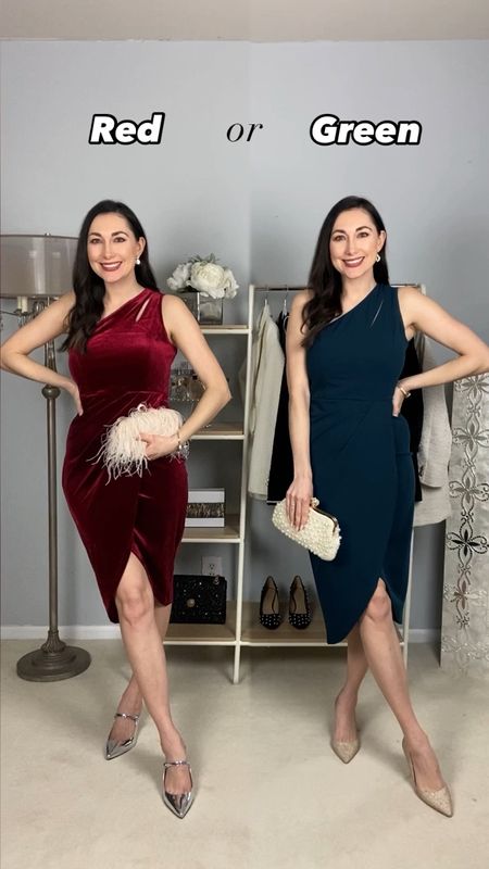 Red or Green?⬇️ Today I’m sharing 2 dress options for any last minute holiday parties, Christmas Day, or NYE! Both ship prime so should arrive in time for the weekend. Also I promise the dress is green. It kind of shows up more teal on film but it is a darker green tone. 


#amazonfashion #mididresses #oneshoulder #holidayparty #christmasoutfits #reddress #velvetdress #greendress #amazonfinds #affordablestyle 

#LTKHoliday #LTKparties