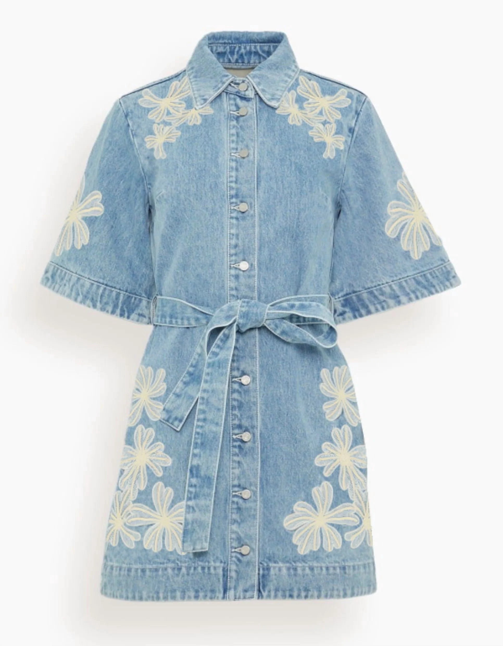 2026 New Floral Print Tie-Waist Short-Sleeve Dress for Women | Walmart (US)