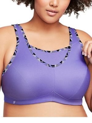 Glamorise Women's No-Bounce Camisole Sports Bra Wire Free, Purple 44 C | Blair