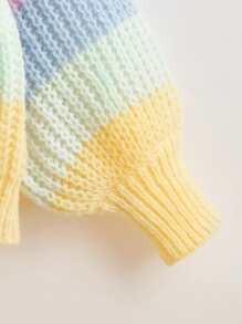 SHEIN Toddler Girls Color Block Drop Shoulder Cardigan SKU: sk2206021119375471(100+ Reviews)$11.0... | SHEIN