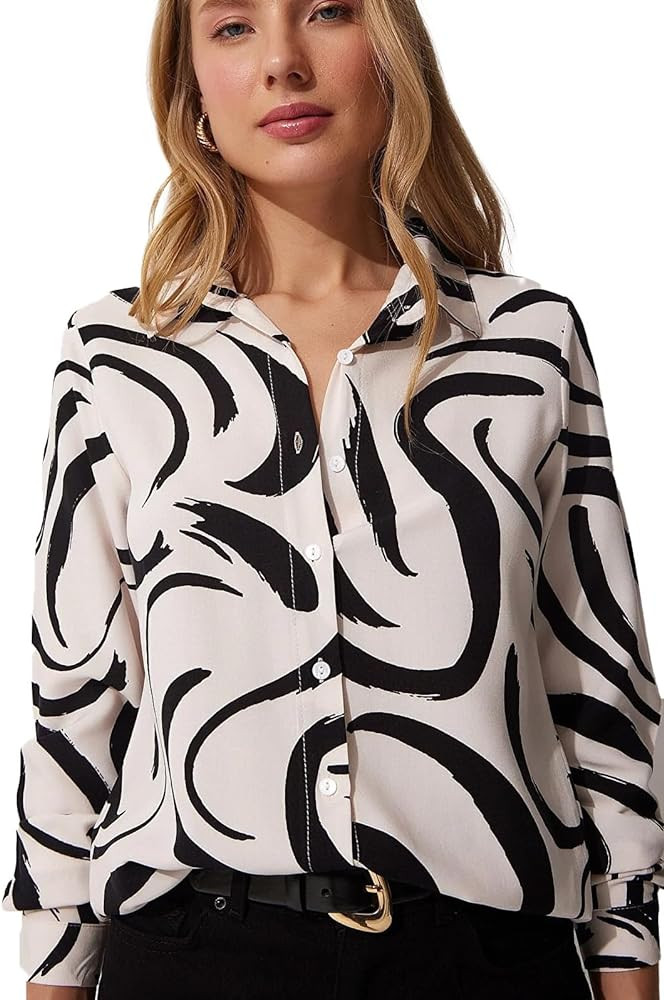 Blouses for Women Fashion, Long Sleeve Button Down Shirts Dressy Casual Tops | Amazon (US)