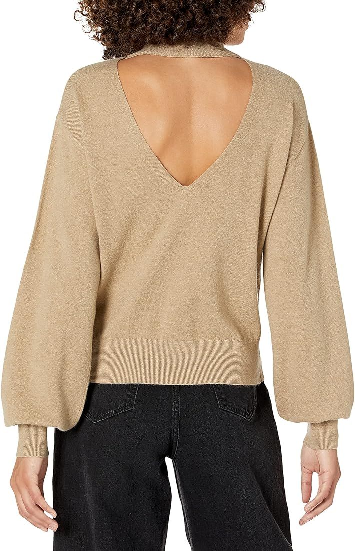 The Drop Women's Jaclyn Cutout Back Mock-Neck Sweater | Amazon (US)