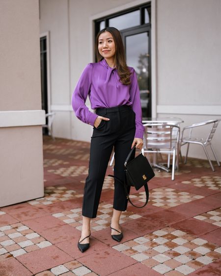 Top size S
Pants size 0 Short
Bag is from polene paris 

Add a touch of color to this work outfit for spring <3 This beautiful blouse is from @amazonfashion and it's under $30 now. I don't own many purple clothes but this color is stunning! 
Linked this look in my bio - "shop my outfits"

#amazonfashion #amazoninfluencer #founditonamazon #amazonfashionfinds #amazonfavorites #petitestyle #petitefashion #petitefashionblogger #workwearstyle #workwearfashion #workwearinspiration #springoutfits #workwearinspo #officechic #ltkworkwear #whattoweartowork #modestoutfits

#LTKFind #LTKunder50 #LTKworkwear
