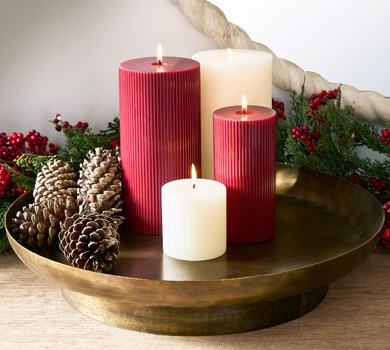 Fluted Pillar Candle | Pottery Barn (US)