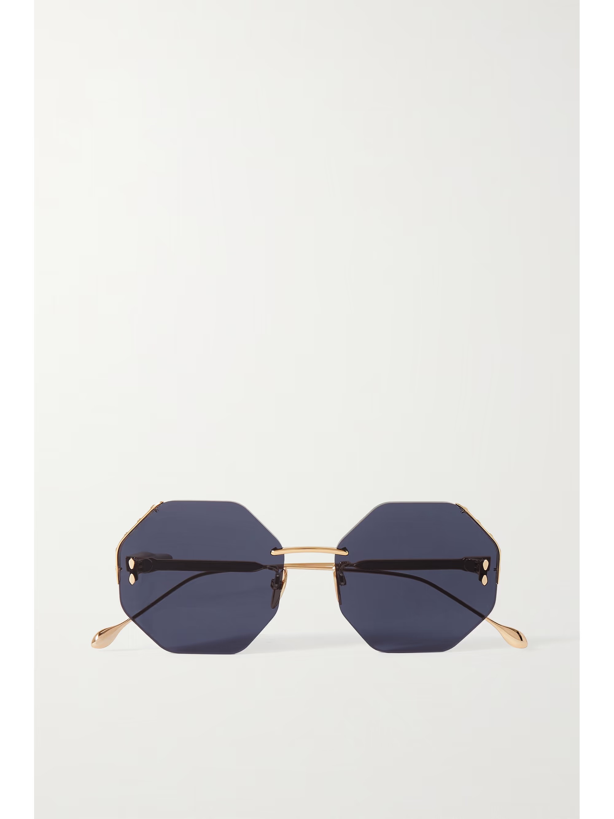 Octagonal-frame rose gold-tone sunglasses | NET-A-PORTER (UK & EU)