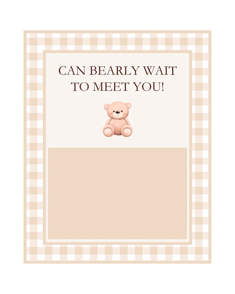 Can Bearly Wait To Meet You Gift Tag | Baby Shower Gift Ideas | Tag for Gift Card | DIGITAL DOWNL... | Etsy (Global)