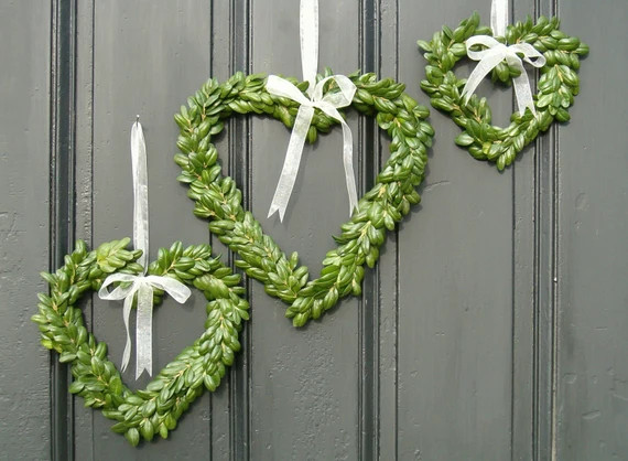 Fresh Boxwood Heart Wreath Mini Boxwood Wreath | Etsy | Etsy (US)