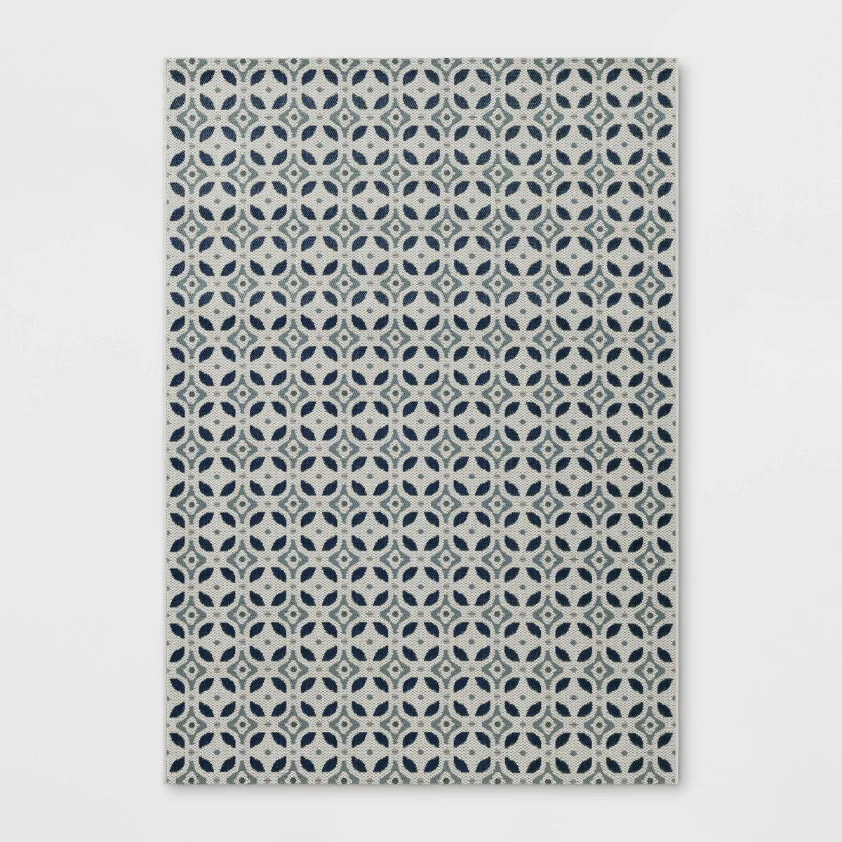 7'10"x10' Diamond Tiles Outdoor Area Rug Blue - Threshold™ | Target