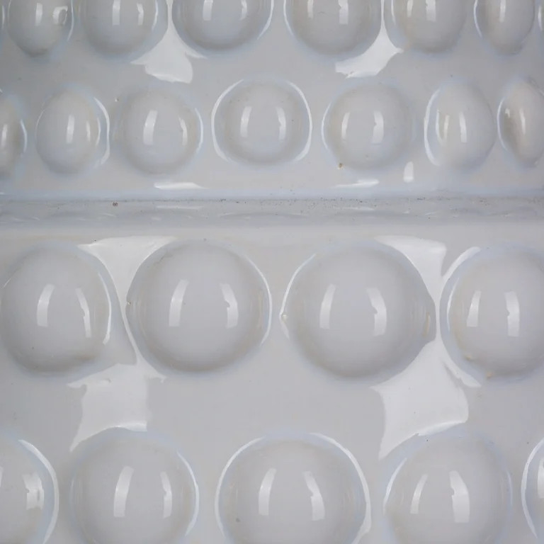 My Texas House 21" Hob-Nail Ceramic Table Lamp, Brass Accents, White Finish | Walmart (US)