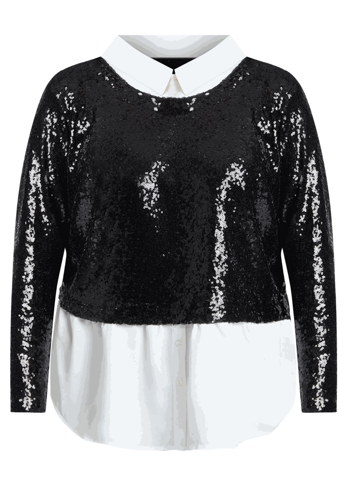 Collared Sequin Twofer | Eloquii