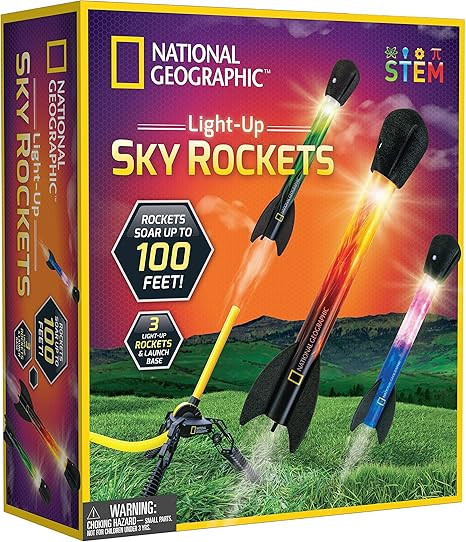 NATIONAL GEOGRAPHIC Air Rocket Toy – Ultimate LED Rocket Launcher for Kids, Jump and Launch The... | Amazon (US)