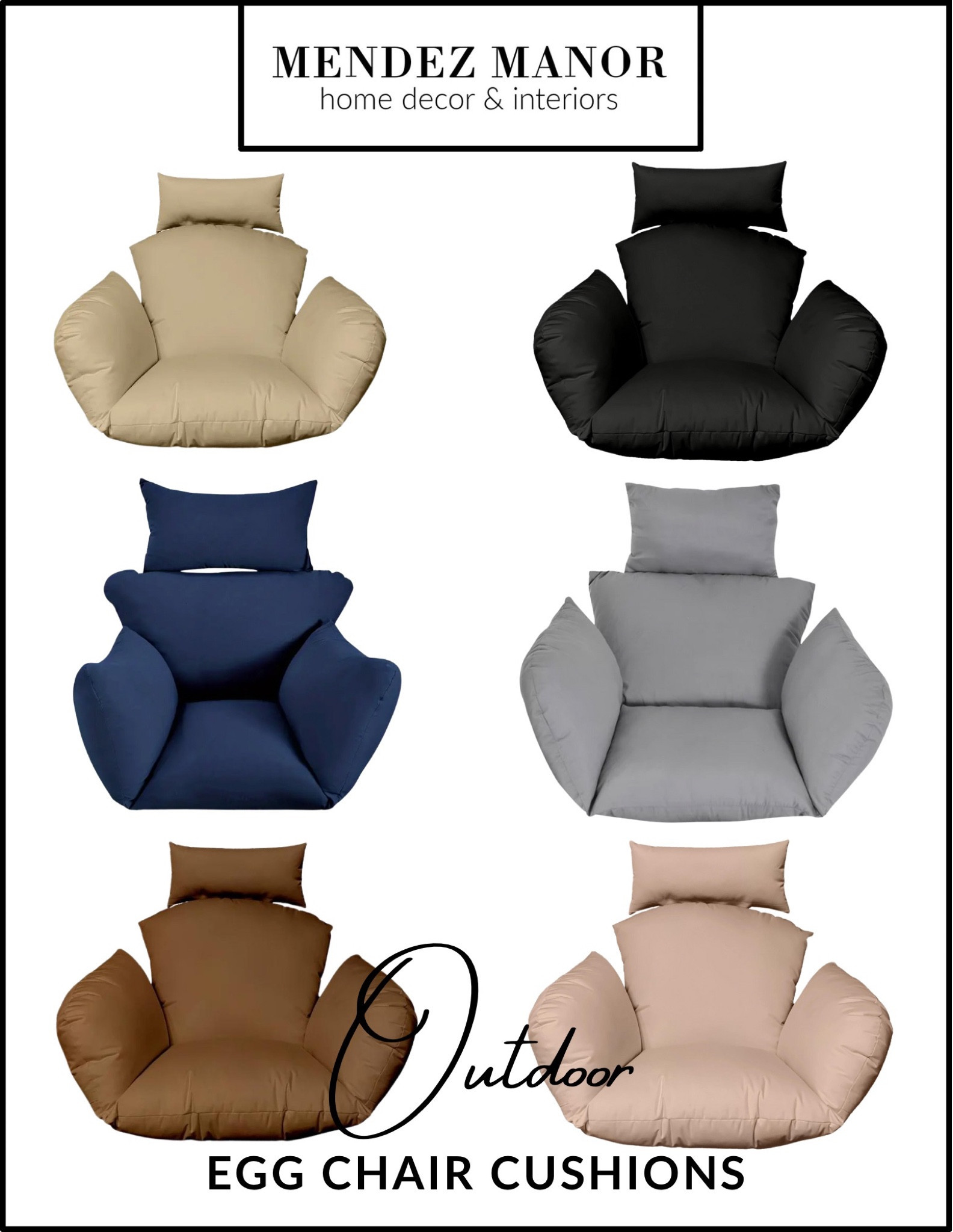 Replacement egg chair cushions in case your outdoor furniture needs a refresh this spring! 

#eggchair #cushion #patio #backyard #outdoor 

#LTKhome