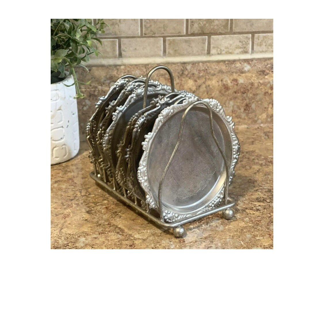 Mini Fruit Plate Set Food Display Rack | Dessert Tray Banquet | Silver | Set of 7 | Metal Tea Tra... | Etsy (US)