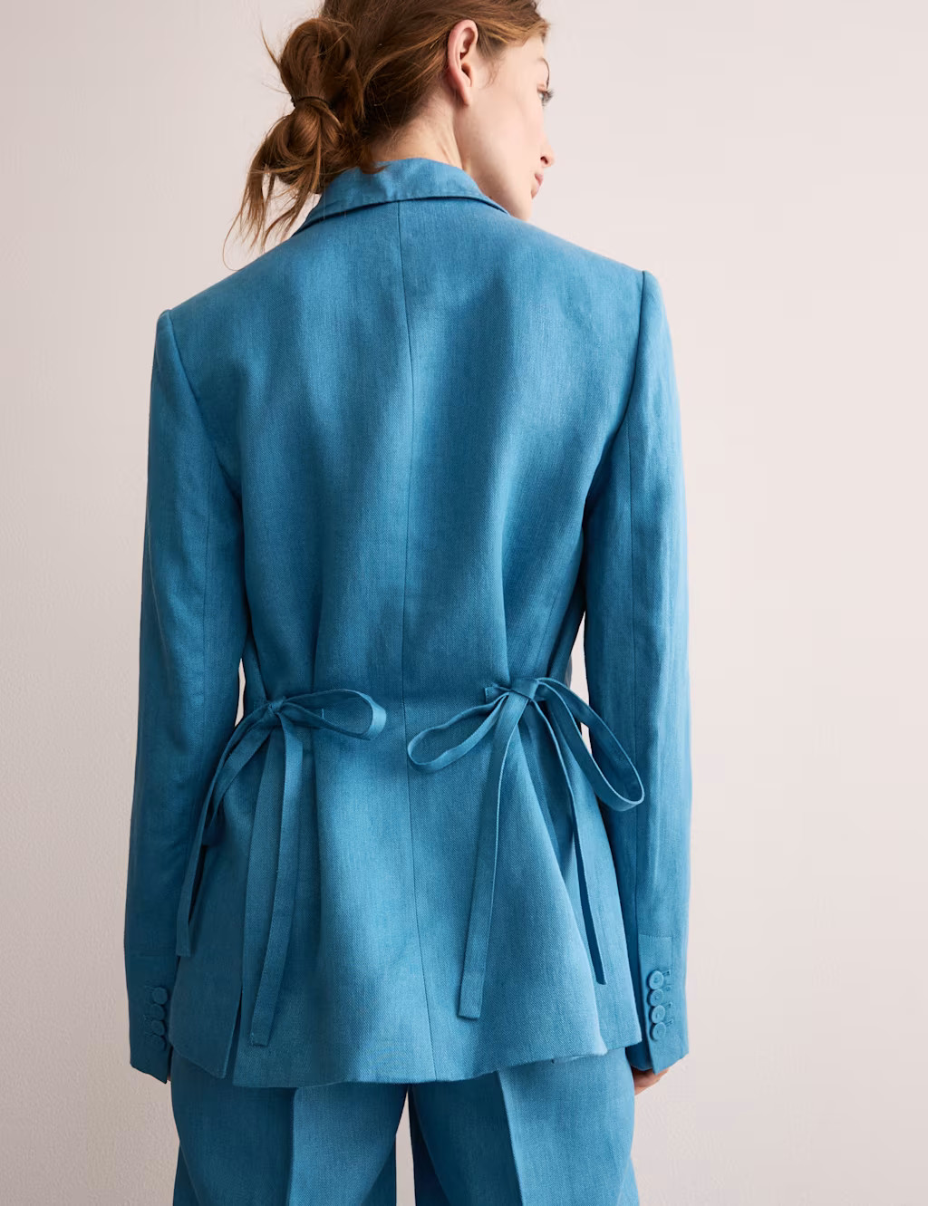 Pure Linen Straight Back Tie Detail Blazer | Marks & Spencer (UK)