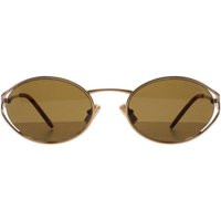Miu Miu Oval Brass Gold Dark Brown Mu52Ys | Dorothy Perkins (UK)