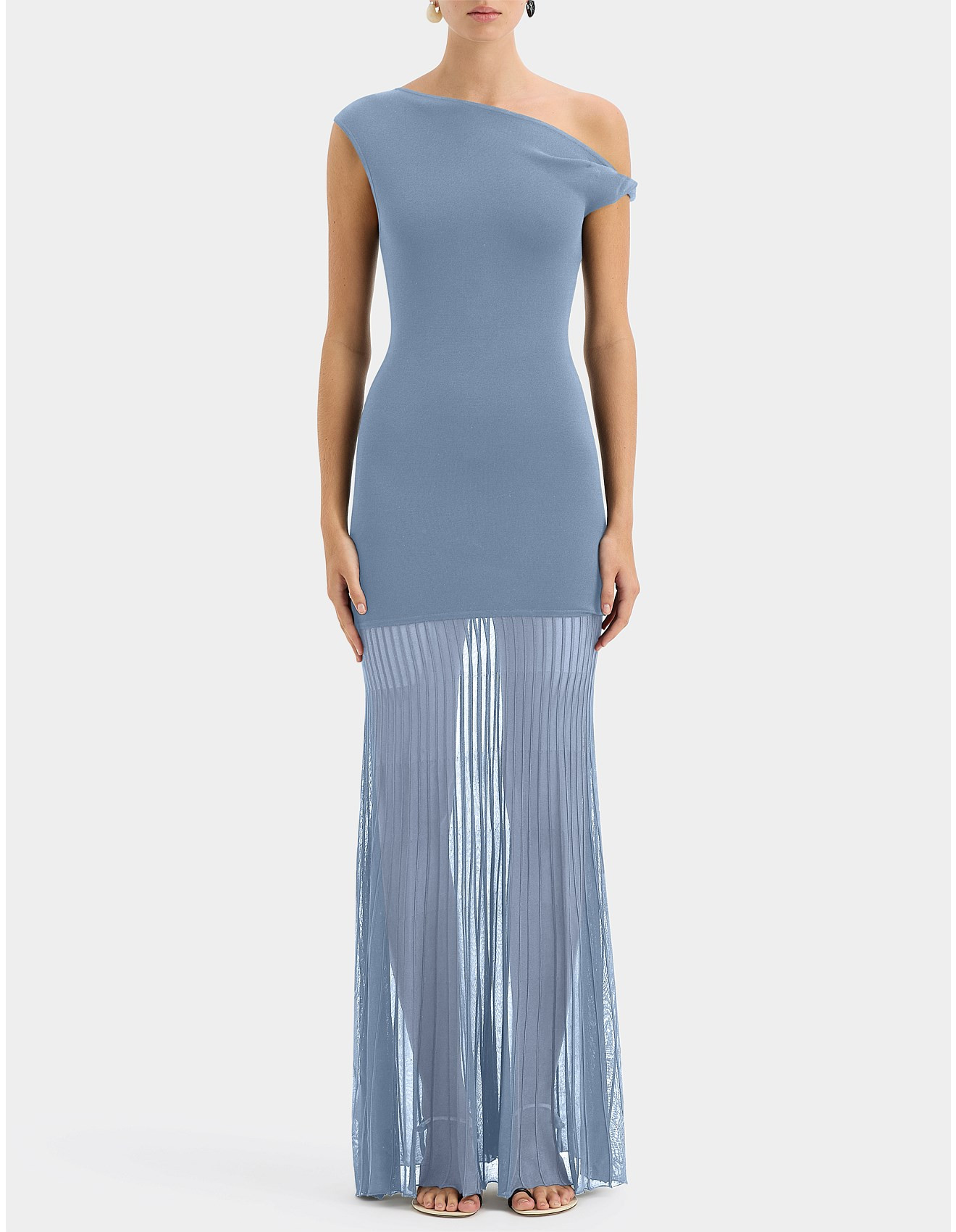Indigo Twist Asymmetric Maxi Dress | David Jones (Australia & New Zealand)