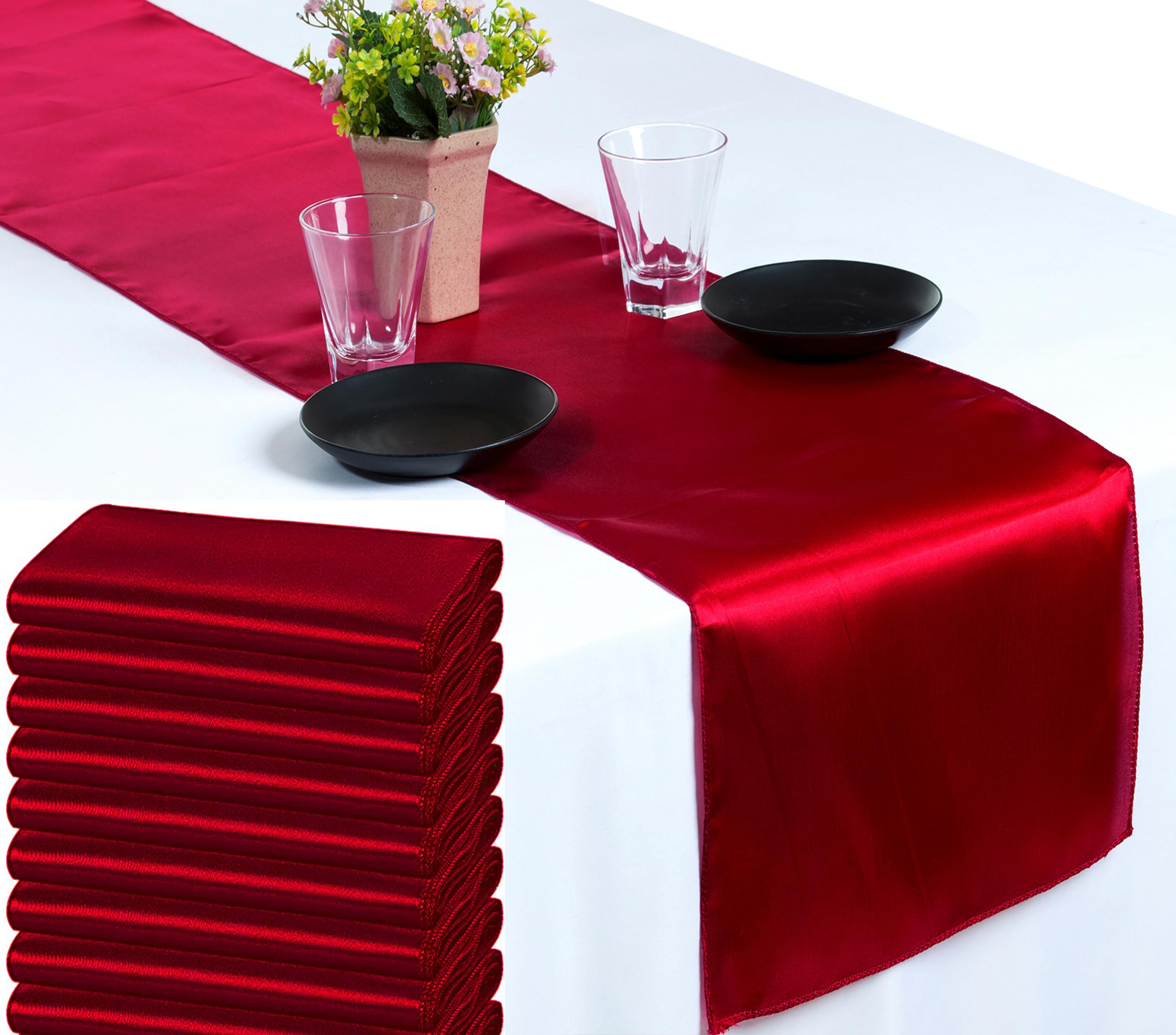 MDS Halloween Satin Table Runners - 15 Pack, 12 x 108 Inches - Bright Silk Sateen Runners for Spo... | Amazon (US)