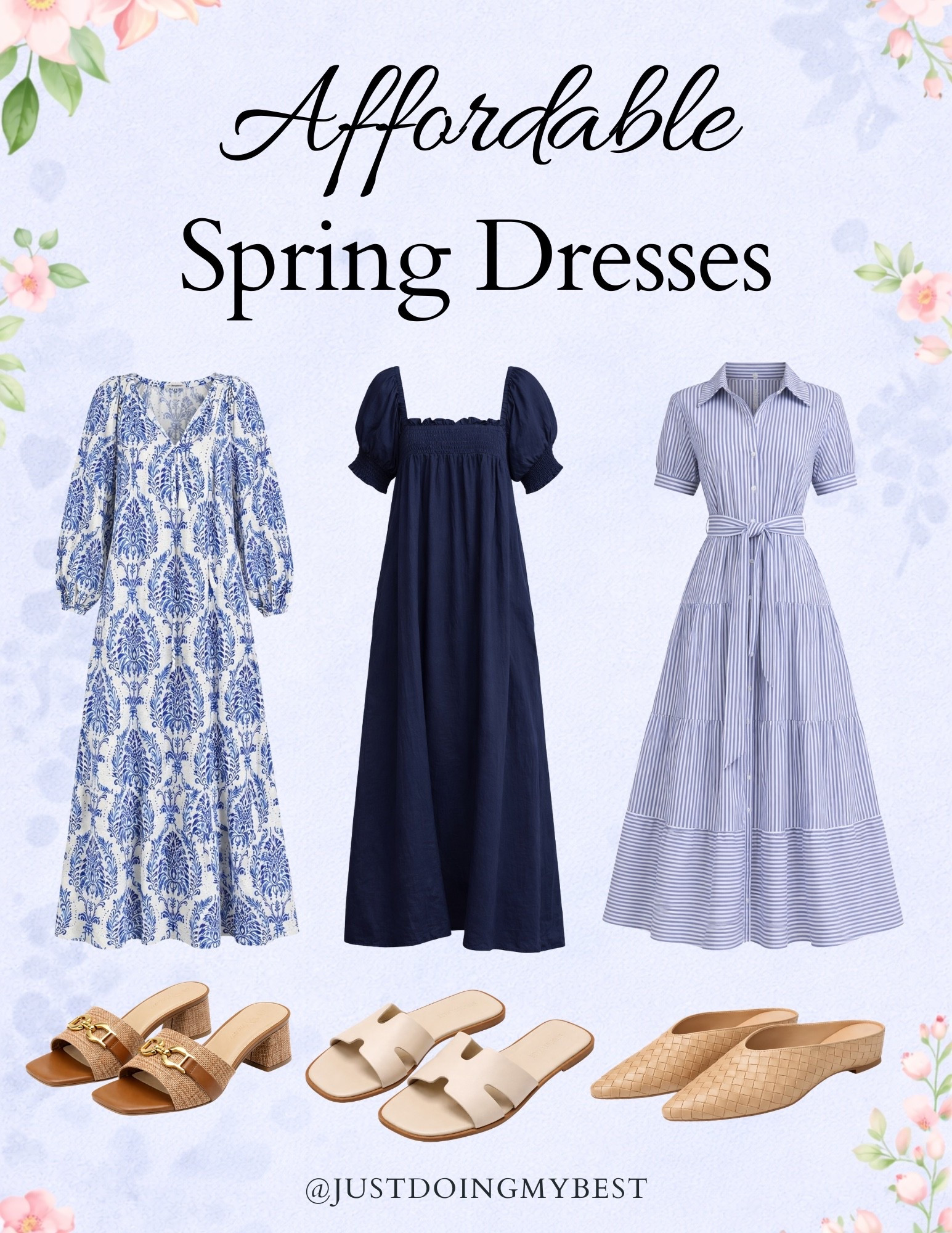 Pretty affordable dress options with affordable shoe options.  💙

#LTKMothersDay #LTKOver40