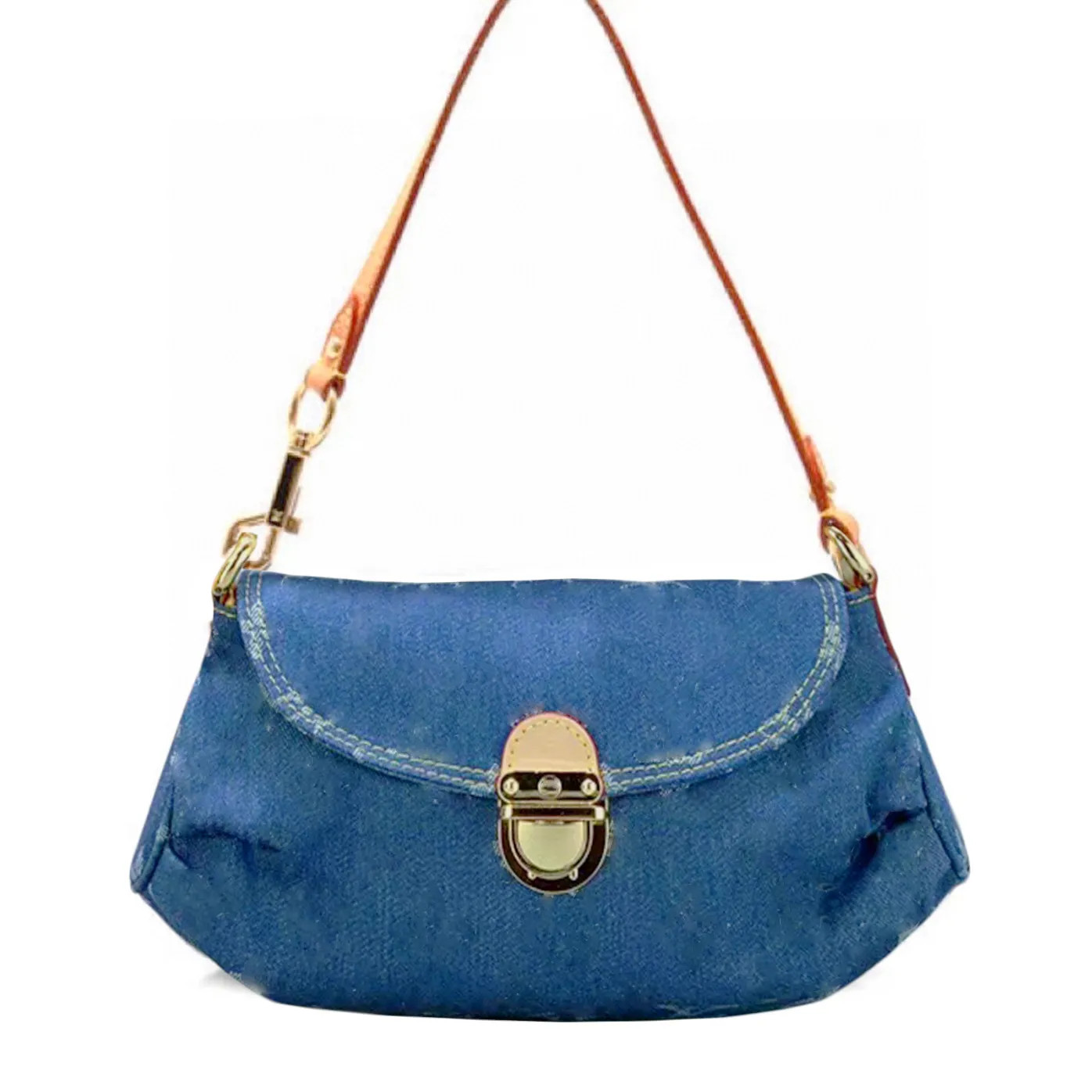 Evening Bags Cowboy Bag for Old Denim Shoulder Bag vintage Baguette Underarm Embroidery Bags Desi... | DHGate