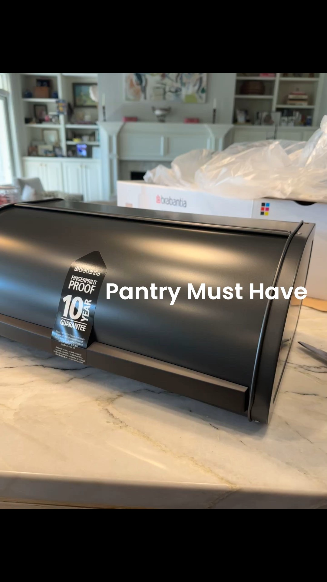 We have a major pantry moth problem after cleaning out and starting fresh I swapped everything into airtight containers and added the bread box. 

It feels a little old-fashioned, but I love it. It’s space-saving fingerprint proof roll top design and has extra storage on top. 
Here’s all the products I bought in a bit of a panic and love  

#LTKHome #LTKFamily #LTKFindsUnder50