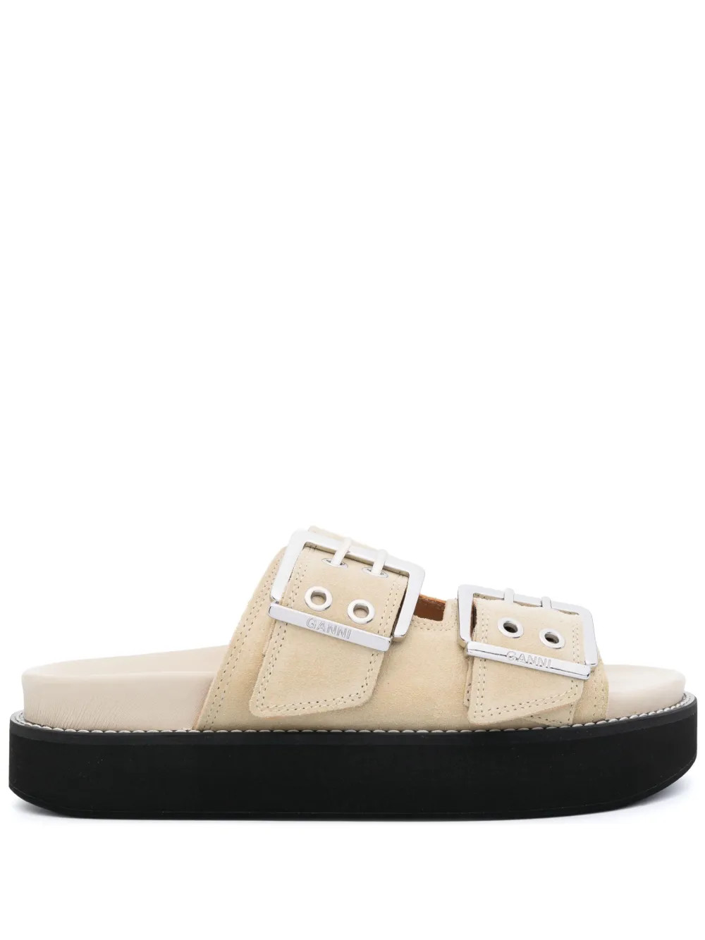 GANNI buckle-fastening Flatform Sandals - Farfetch | Farfetch Global