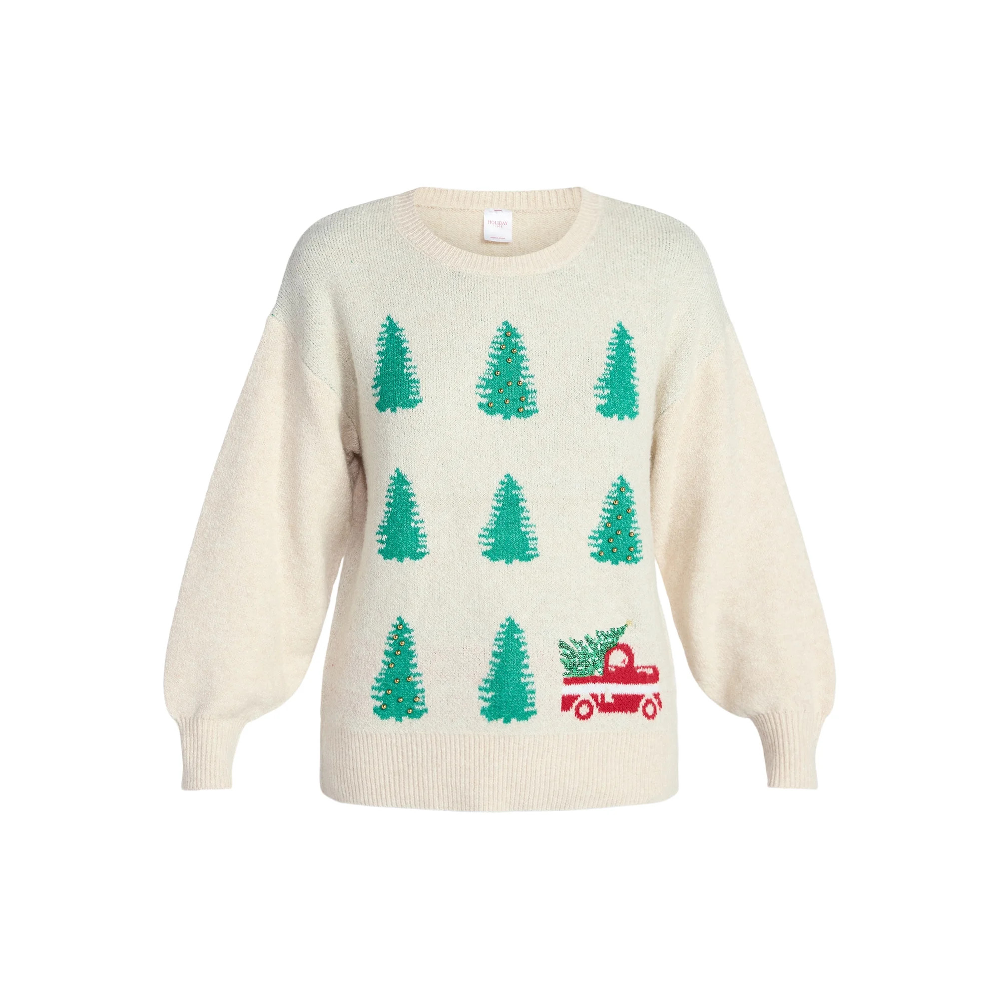 Holiday Time Women's and Women's Plus Pretty Christmas Sweater, Sizes XXS-3X | Walmart (US)