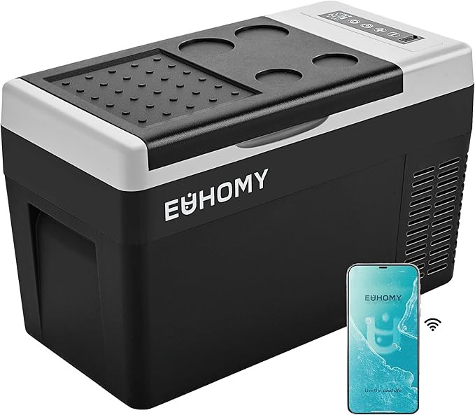 EUHOMY 12 Volt Refrigerator, 26QT(25L) Compressor Electric Cooler APP Control, Car Fridge -4℉~6... | Amazon (US)