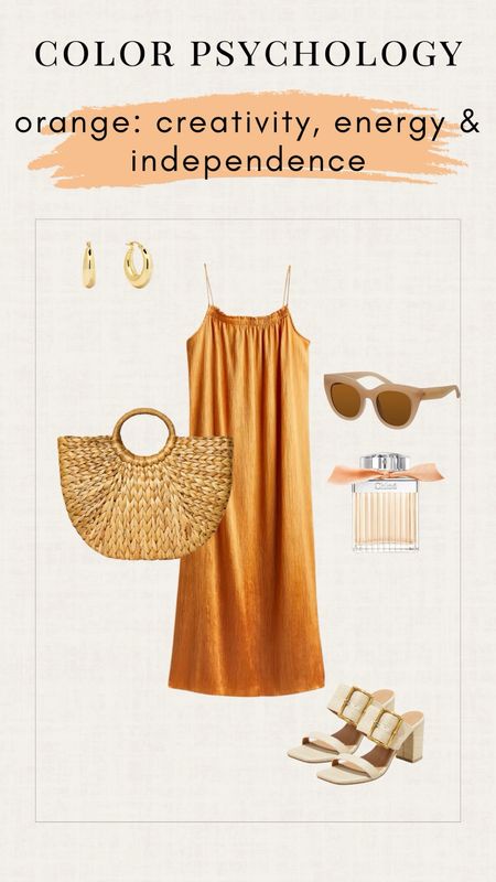Orange dress. Wedding guest dress. Vacation dress. Color fashion psychology 

#LTKGiftGuide #LTKFestival #LTKSeasonal