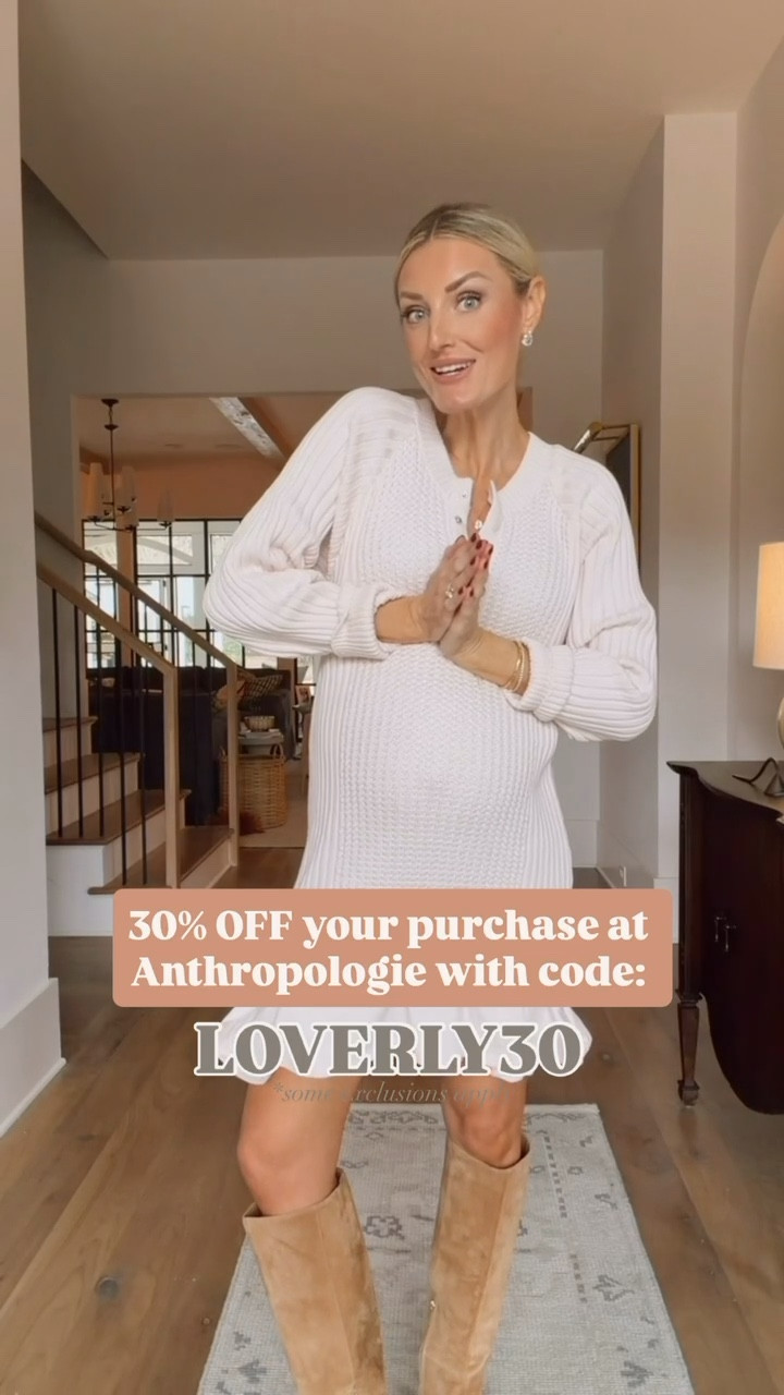My Anthropologie code is now! Use code: LOVERLY30 at checkout - the perfect time to grab winter staples or even gifts for people on your list on sale 👏🏼 

Loverly Grey, Anthropologie sale finds, gift ideas 

#LTKSaleAlert #LTKSeasonal #LTKGiftGuide