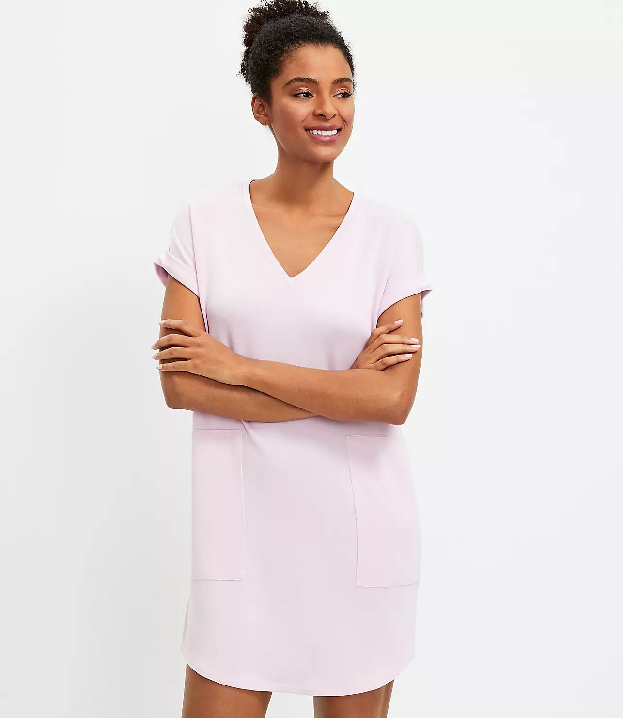 Lou & Grey Signaturesoft V-Neck Pocket Dress | LOFT