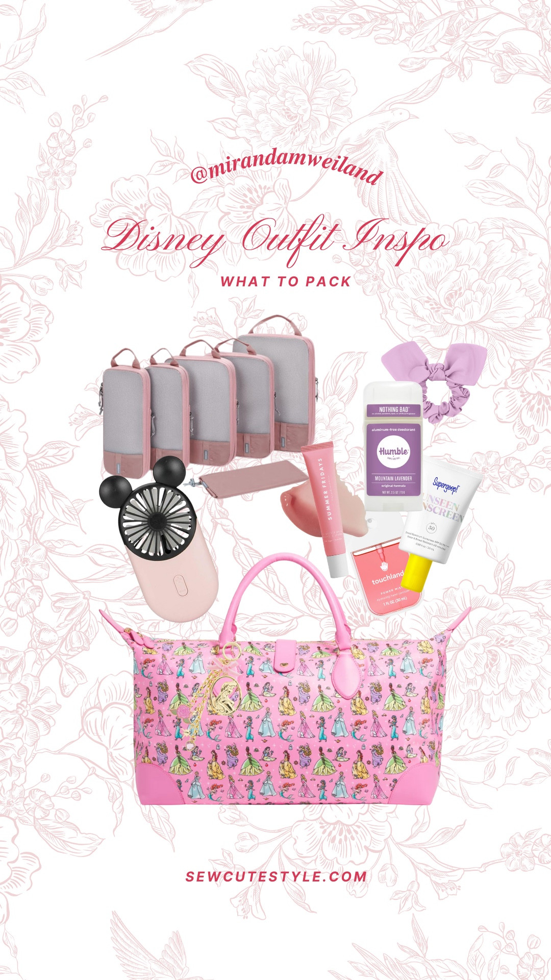 What to pack for Disney! My favorite compressing packing cubes I use on every trip. My go-to sunscreen, natural deodorant, and my favorite hand sanitizer. Plus the cutest handheld fan for Disney! 

Disney packing list / what to pack for Disney / Disney essentials / Disney outfit ideas / Disney mom outfits / comfortable Disney shoes / walking shoes for Disney / Disney park outfits / Disney vacation outfits / Disney travel essentials / park bag essentials / Disney backpack / stroller essentials for Disney / kids Disney outfits / family Disney trip essentials / Disney summer outfits / Disney spring outfits / Disney accessories

#LTKTravel