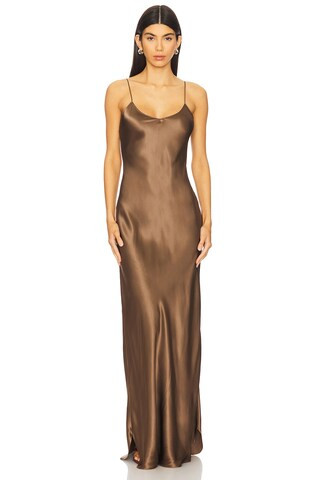 NILI LOTAN Cami Gown in Taupe from Revolve.com | Revolve Clothing (Global)