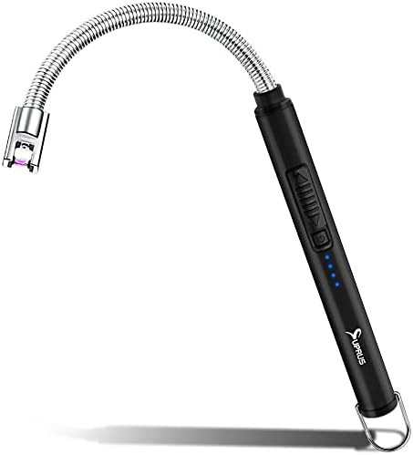 Candle Lighter SUPRUS Rechargeable Electric Arc Lighter Triple Safety Long Lighter Stainless Steel S | Amazon (US)
