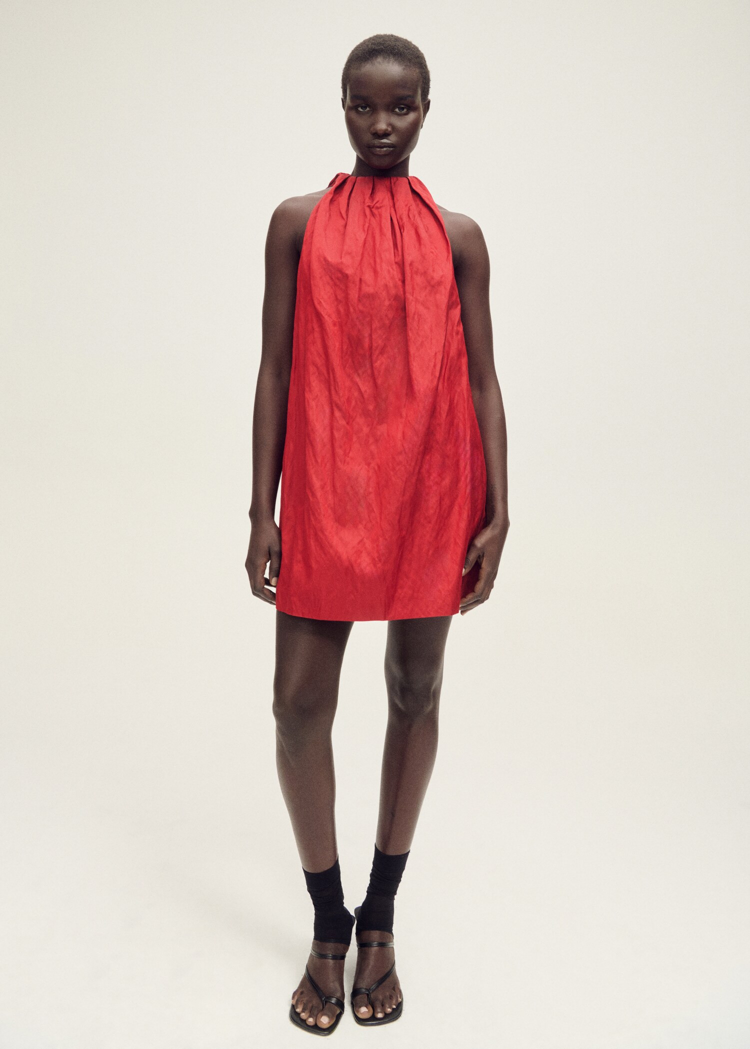 Halter dress with bow detail - Women | MANGO USA | Mango (US/MX/AU)