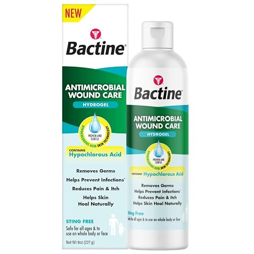 Bactine Antimicrobial Wound Care Hydrogel with Hypochlorous Acid, 8 oz | Amazon (US)