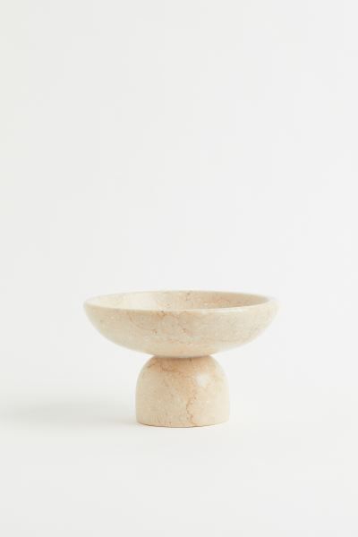 Marble bowl with base. Diameter 4 1/4 in. Inner diameter 6 1/4 in. As marble is a natural materia... | H&M (US + CA)