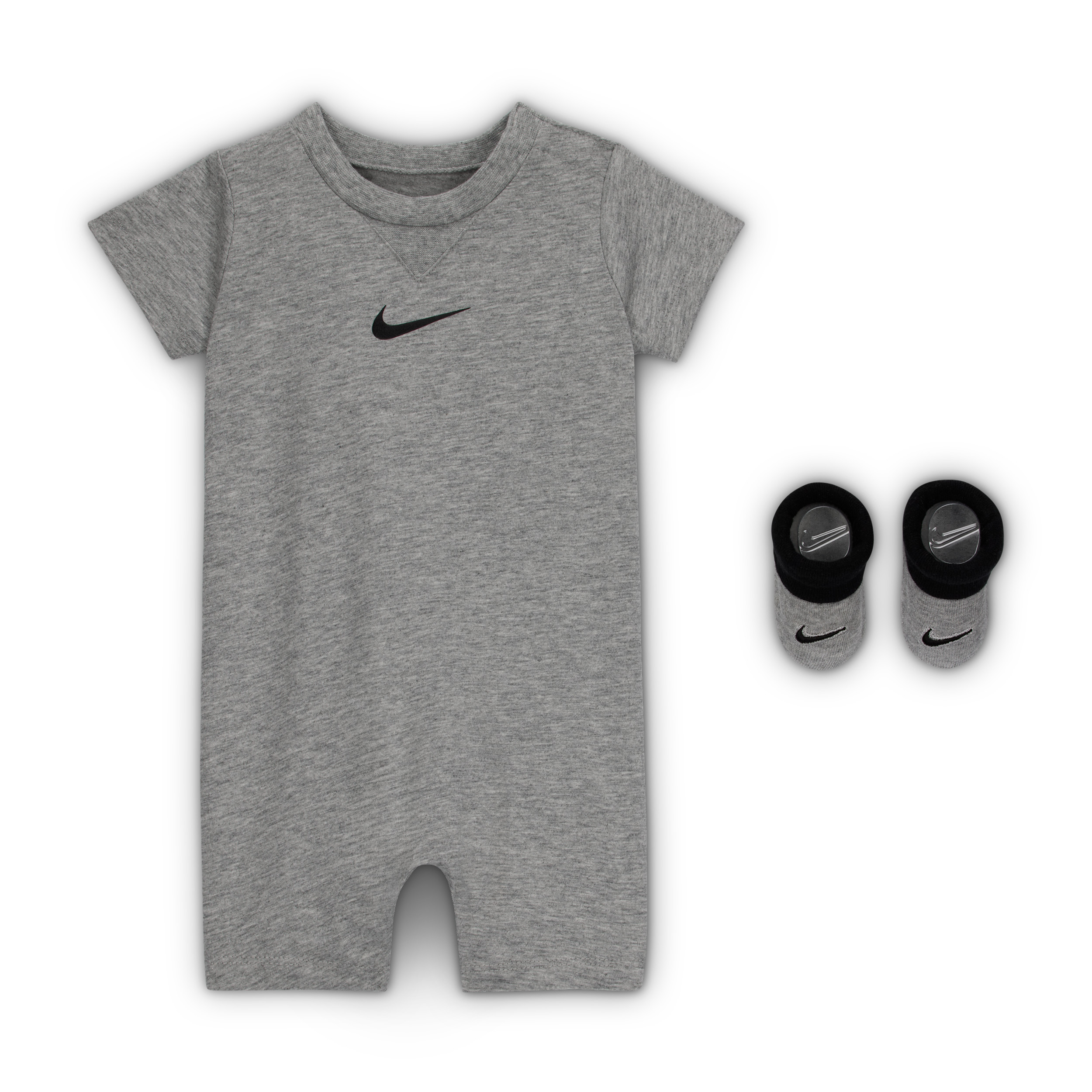 Nike Baby Essentials Baby Romper and Booties Set in Grey | NN1105-042 | Nike (US)