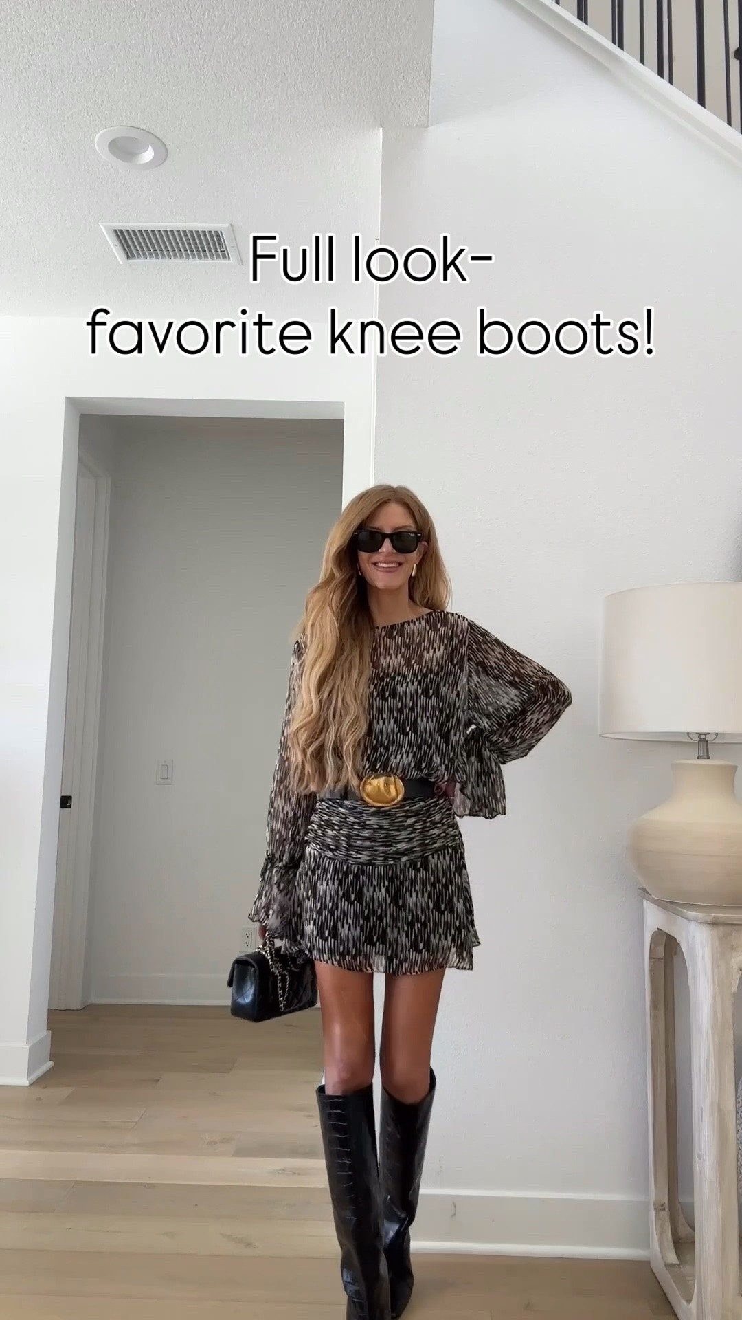 Fall dress and boots! Love this mini- fit is comfy. Added belt to give it a waist, but its cute on its own too. Boots are the toteme ones linked, i have had a worn them for 3 yrs now- worth the money! But linked similar too. All run true!

#LTKootd #LTKSeasonal #LTKstorytime