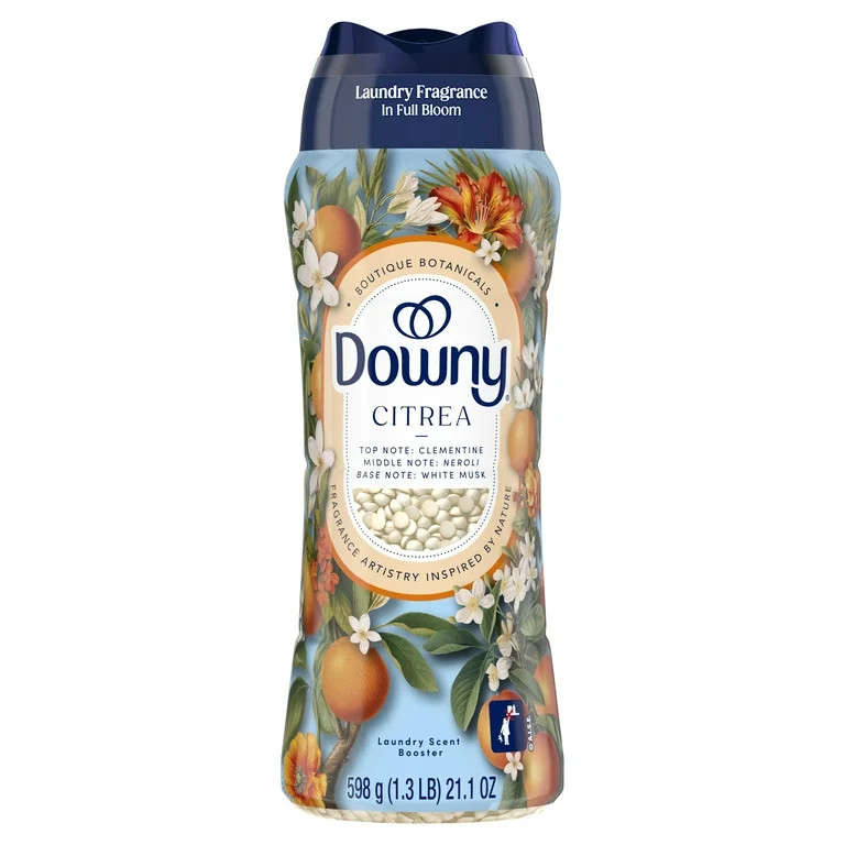 Downy Laundry Scent Beads Boutique Botanicals In-Wash Scent Booster, Citrea Scent, 21.1 oz | Walmart (US)