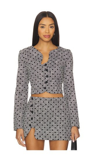 Amanda Uprichard Puzzle Jacket in Grey. - size S | Revolve Clothing (Global)