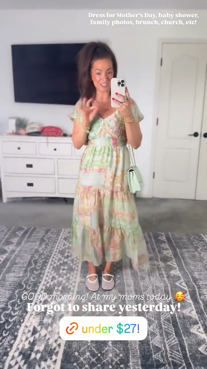 Such a good look for less (& on sale!)🥰 Dress for Mother’s Day, baby shower, family photos, brunch, church, etc! True to size and comes in a pink version.

#LTKSaleAlert #LTKMothersDay #LTKootd