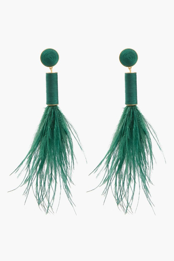 Emerald Fitzgerald Feather Earrings | Tuckernuck (US)