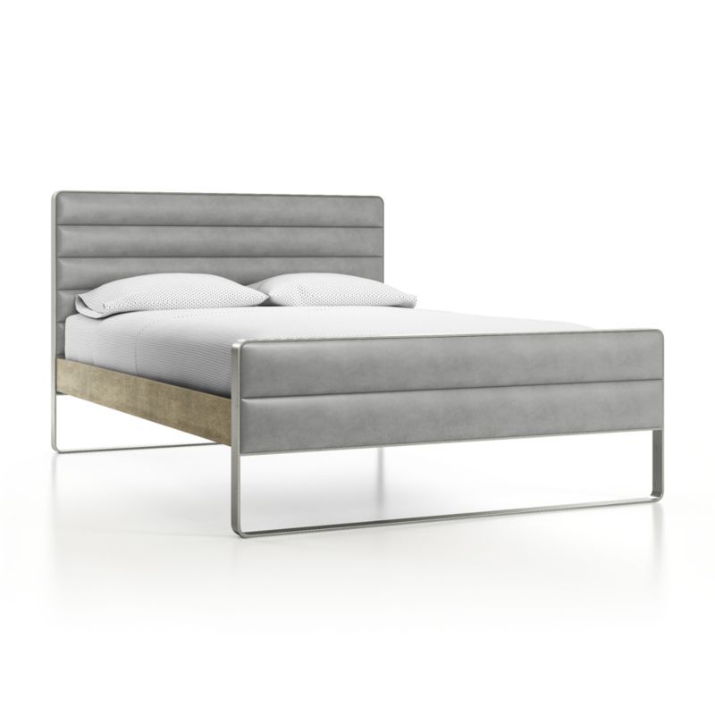 Drew Wood and Metal Full Bed | Crate and Barrel | Crate & Barrel
