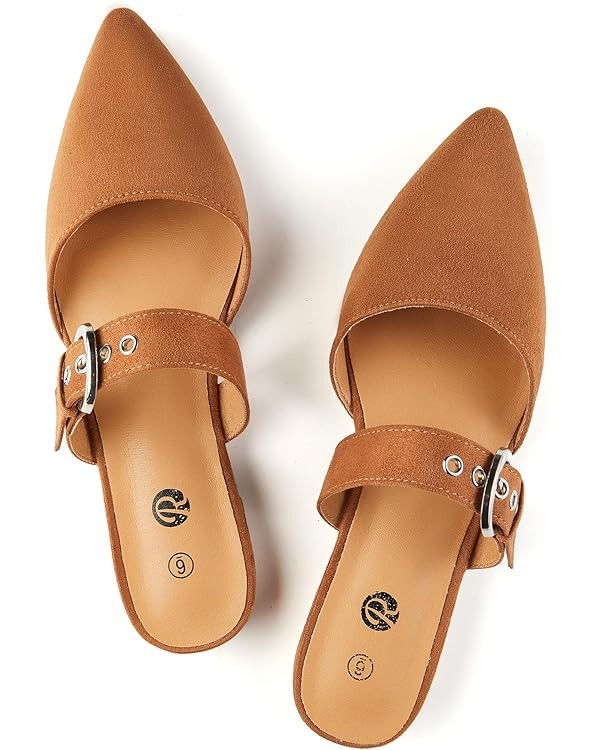 Rekayla Mules for Women Adjustable Strap Pointed Toe Backless Loafer Shoes… | Amazon (US)